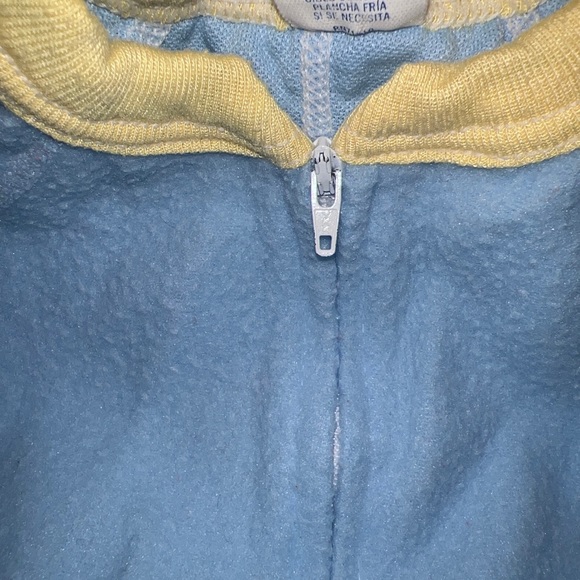 Vintage Gerber Blue Footie Pajamas Zip Up Sleep Outfit With Feet 0/6M - Picture 7 of 8